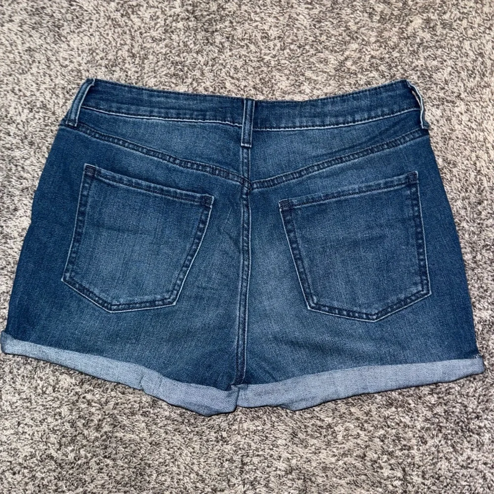 Old Navy High rise Dark Blue Jean Shorts - Picture 3 of 3